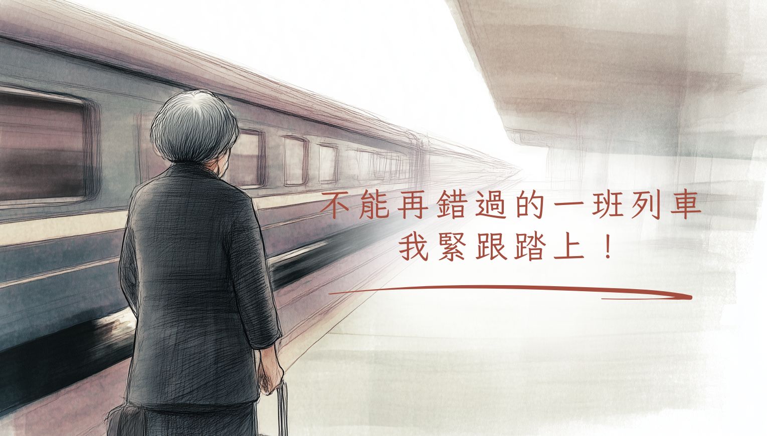 不能再錯過的一班列車，我緊跟踏上！
